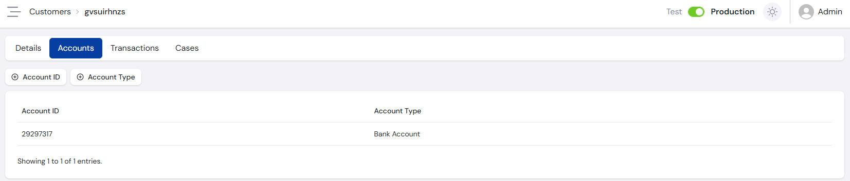 Customer Accounts